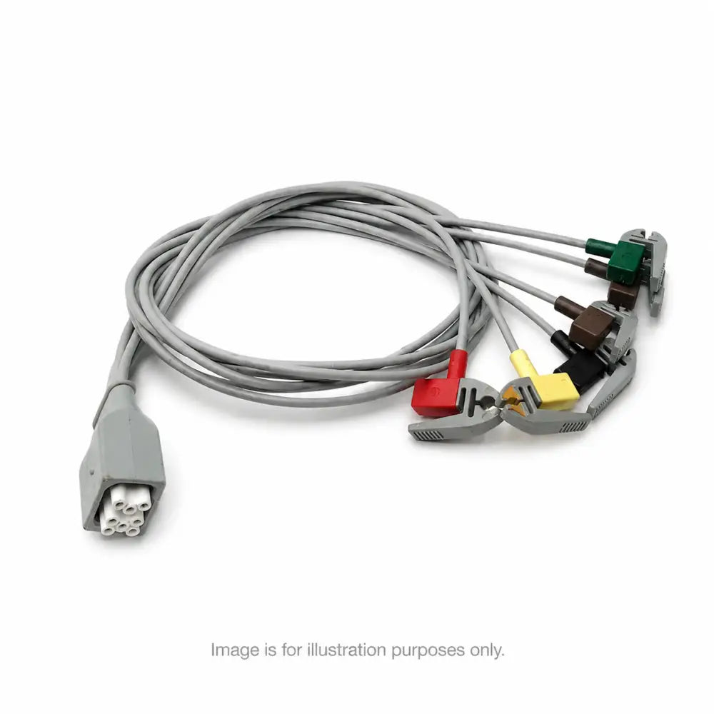 394111-011 GE Compatible ECG Telemetry 5 Lead Grabbers - ECG Telemetry Leadwire
