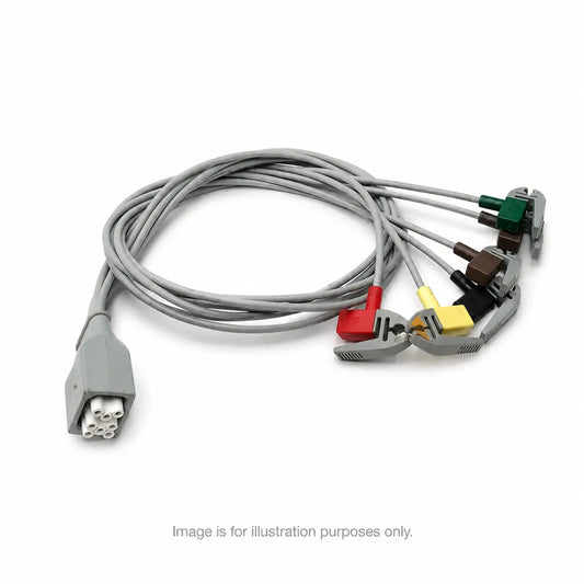 394111-011 GE Compatible ECG Telemetry 5 Lead Grabbers - ECG Telemetry Leadwire
