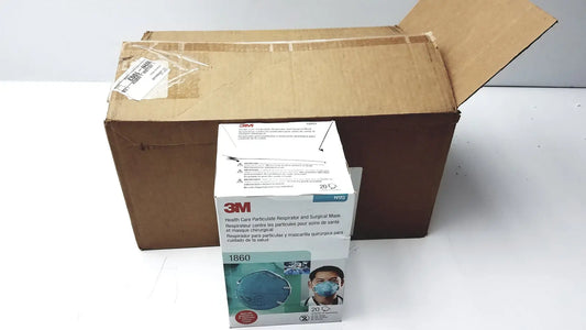 Reuse Medical 3M 1860 Particulate Respiirator & Surgical Mask, 20 Per Box, Box of 12 Disposable Face Masks, second-hand product photo 1