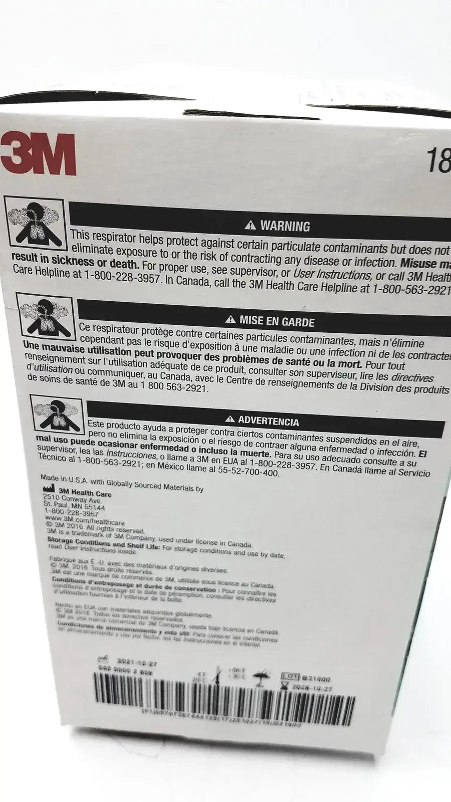 3M 1860S Small Health Care Particulate Respirator and Surgical Mask, Exp 10-2026 Surgical N95 Respirator, second-hand product photo 8