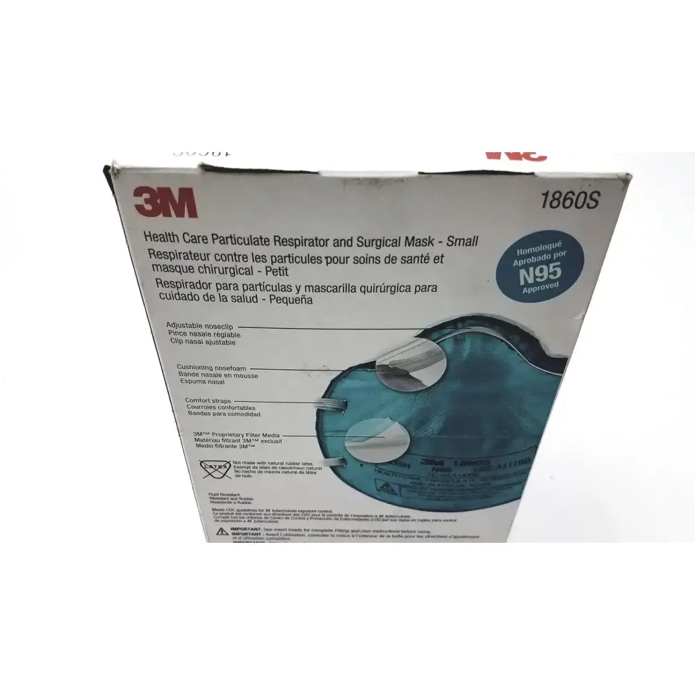 3M 1860S Small Health Care Particulate Respirator and Surgical Mask, Exp 10-2026 Surgical N95 Respirator, second-hand product photo 5