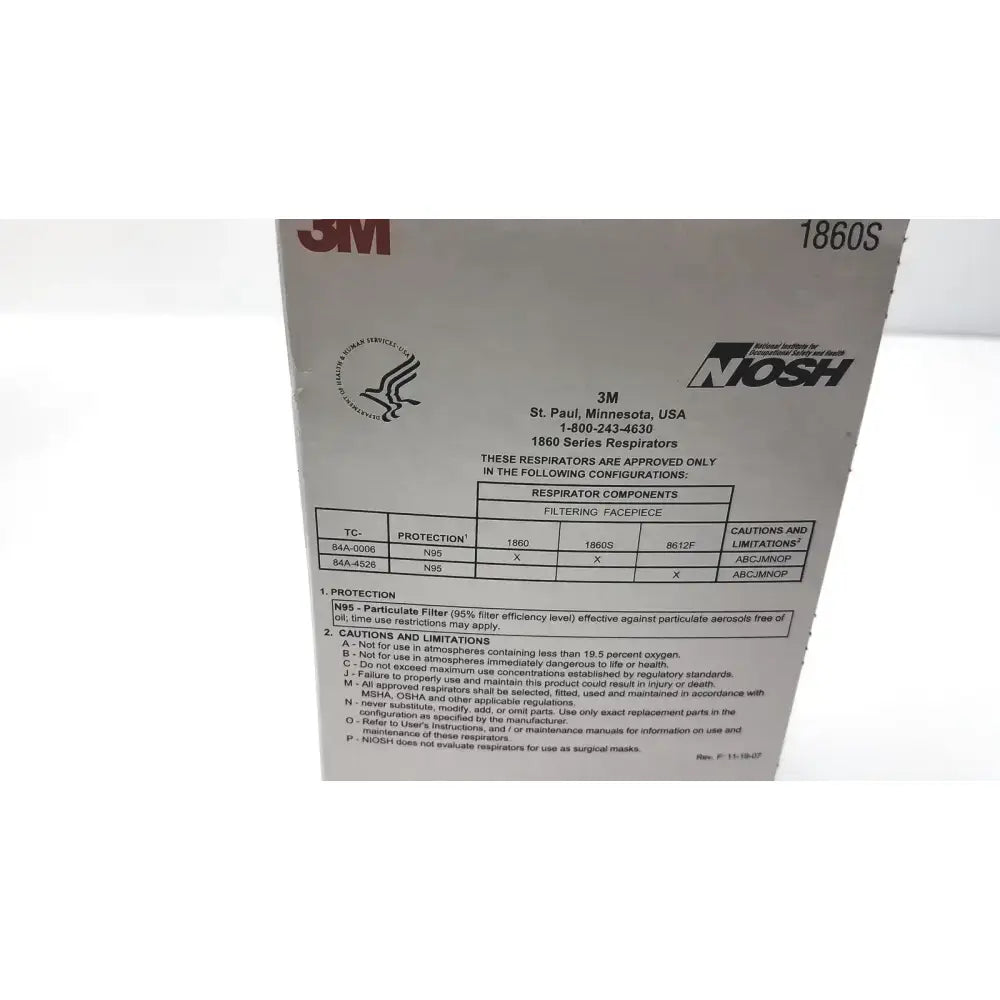 3M 1860S Small Health Care Particulate Respirator and Surgical Mask, Exp 10-2026 Surgical N95 Respirator, second-hand product photo 4