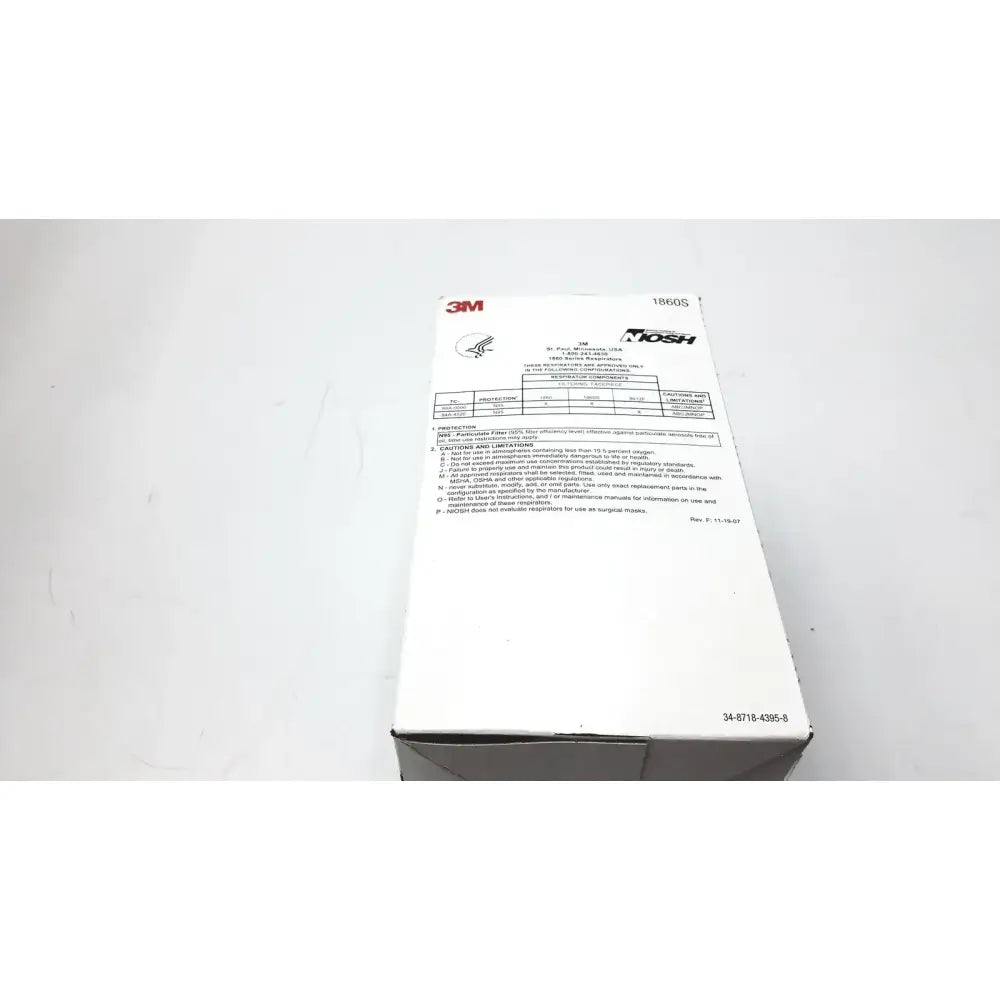 3M 1860S Small Health Care Particulate Respirator and Surgical Mask, Exp 10-2026 Surgical N95 Respirator, second-hand product photo 3