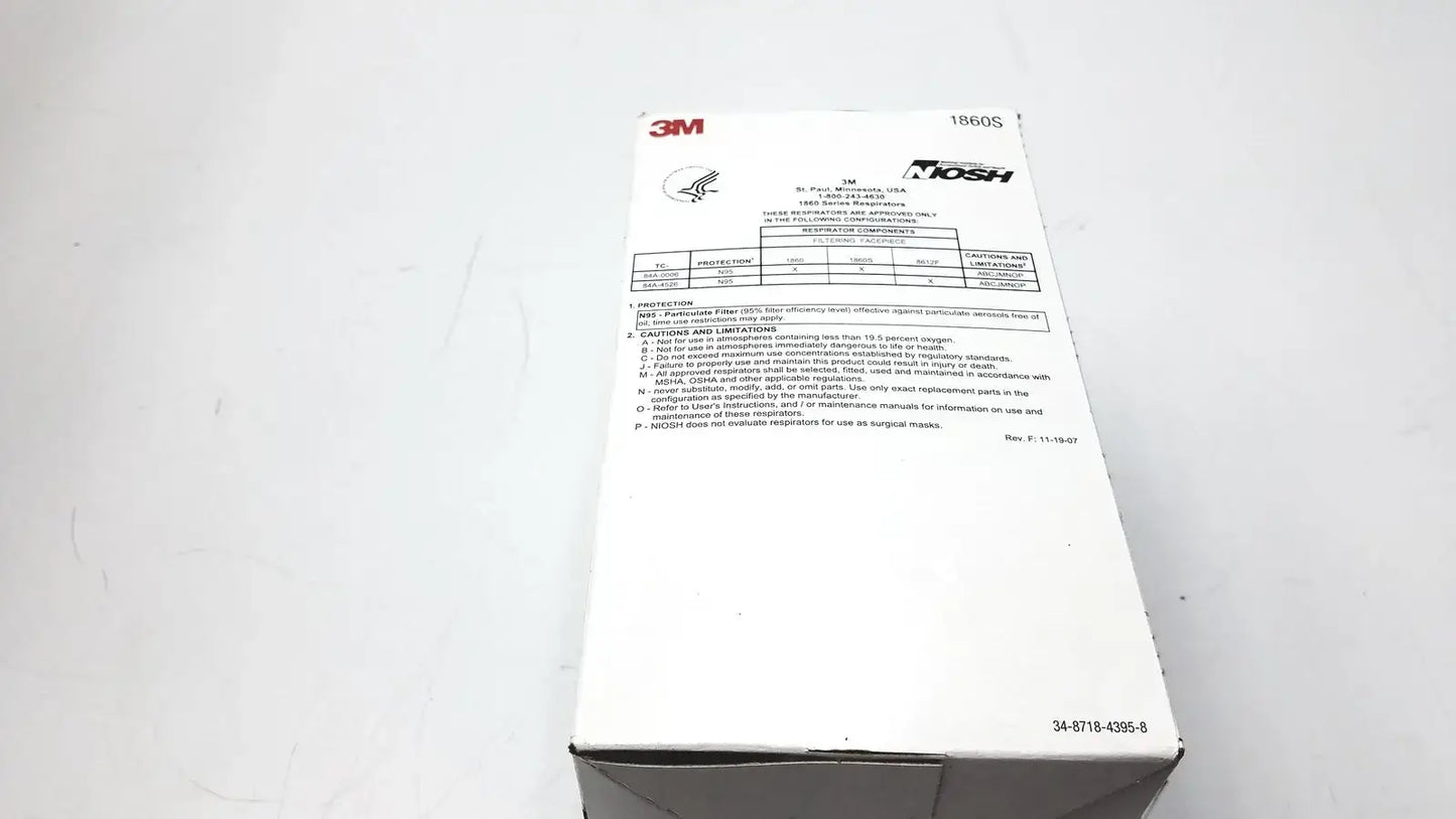 3M 1860S Small Health Care Particulate Respirator and Surgical Mask, Exp 10-2026 Surgical N95 Respirator, new product photo 3