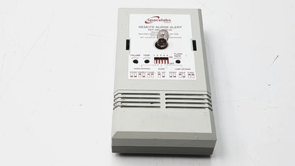 Gray spacelabs remote nurse alert device with labeled volume and tone controls for use with 3m 60923 half mask respirator