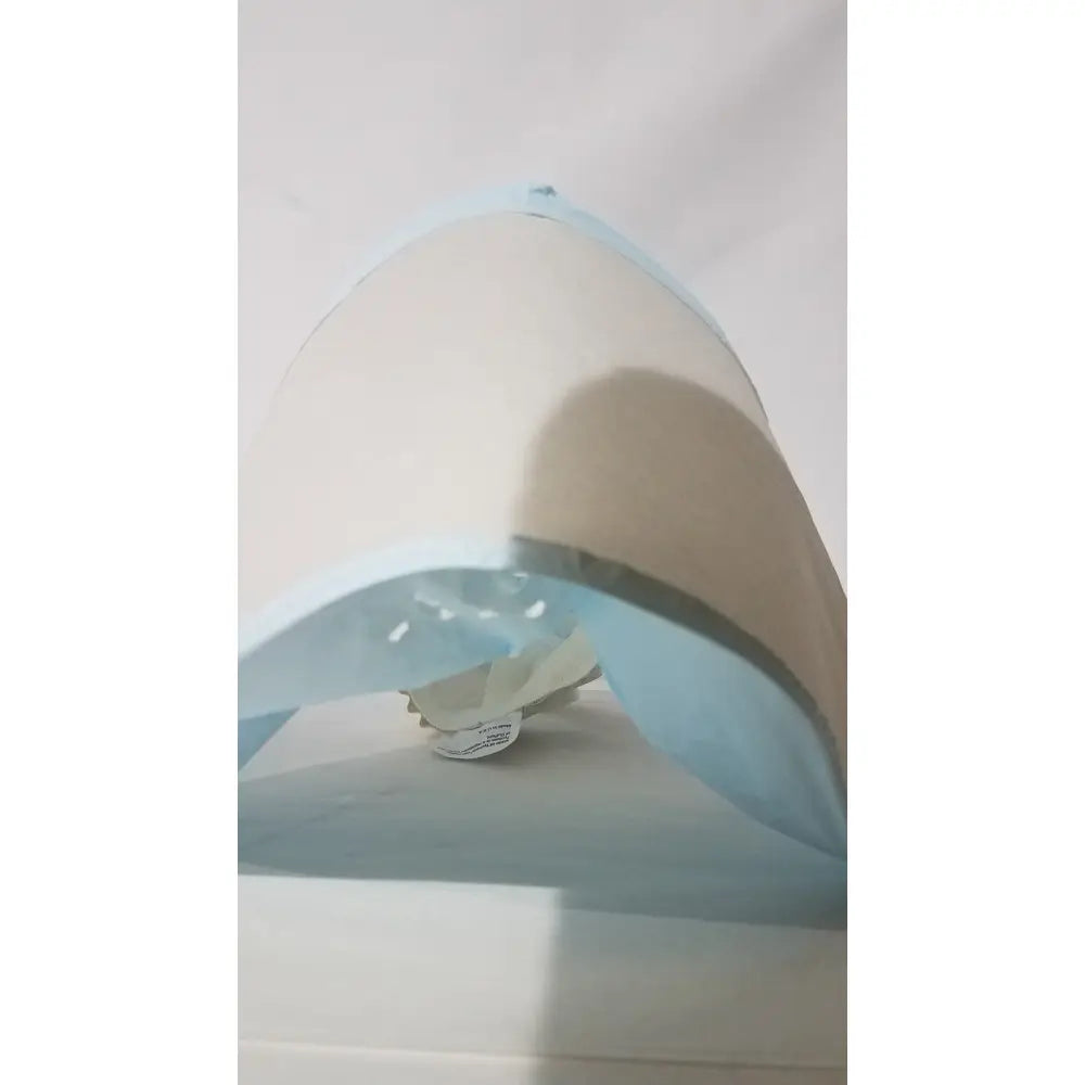 Light blue plastic 3M BE-12LB blue respirator headcover with transparent visor and adjustable headband for PAPR systems