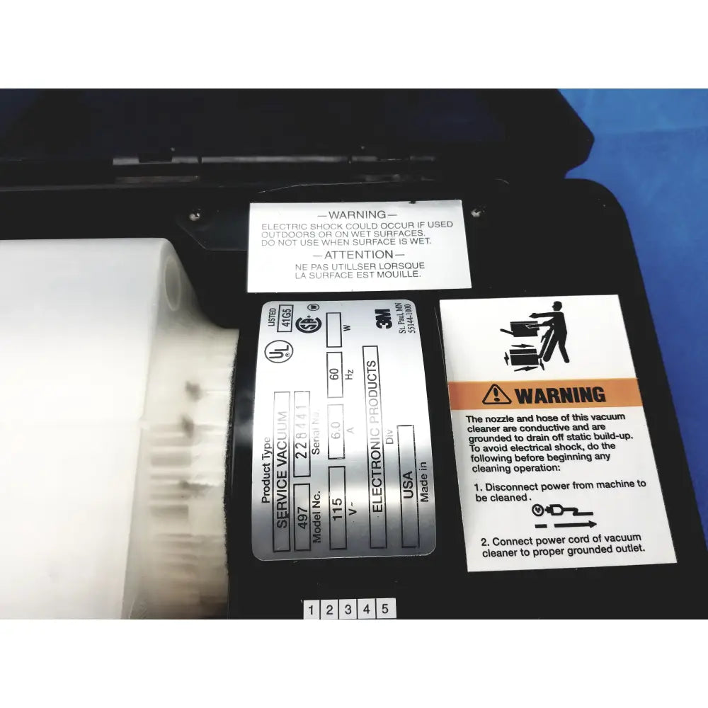 3M Electronics 497 Service Vacuum Service Vacuum, second-hand product photo 3