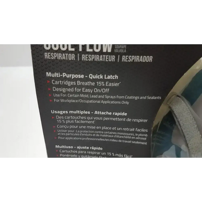 3M Mask Cool Flow Valve Respirator Filtration Efficiency Pro Respirator Mask, second-hand product photo 3