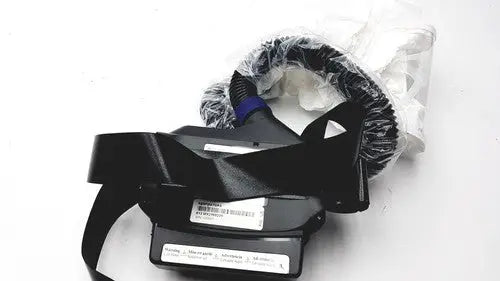 Black vr headset with adjustable straps and blue-accented controller in clear packaging for papr versaflo blower mx2169225
