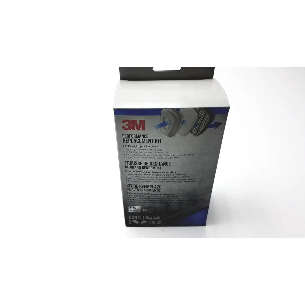 3m performance replacement kit for paint project respirator ov p95 with sleek black and blue multilingual packaging