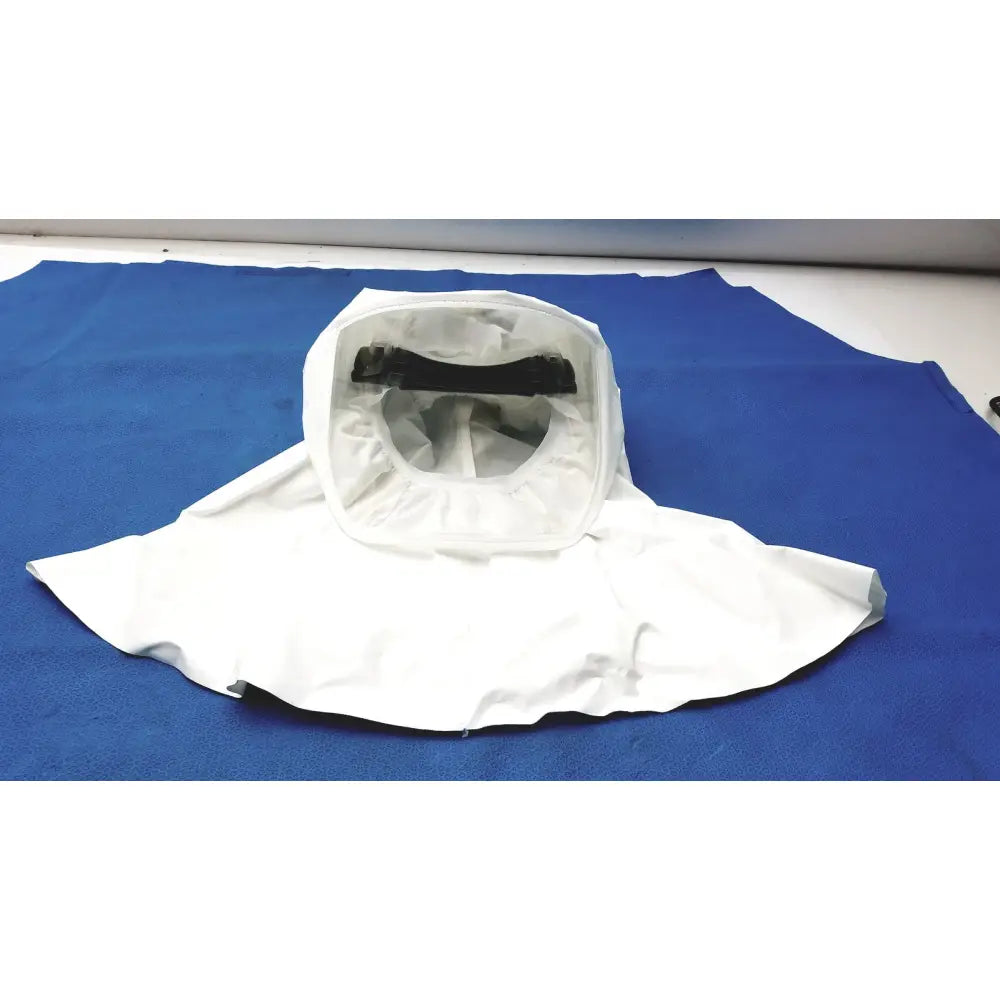 3m s-533s high durability hood in white with black adjustable strap and elasticated edges for secure fit small medium