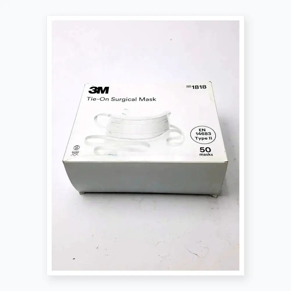 3M Tie-On Surgical Mask EN14683 Type II Blue 1818 Surgical Mask, second-hand product photo 1