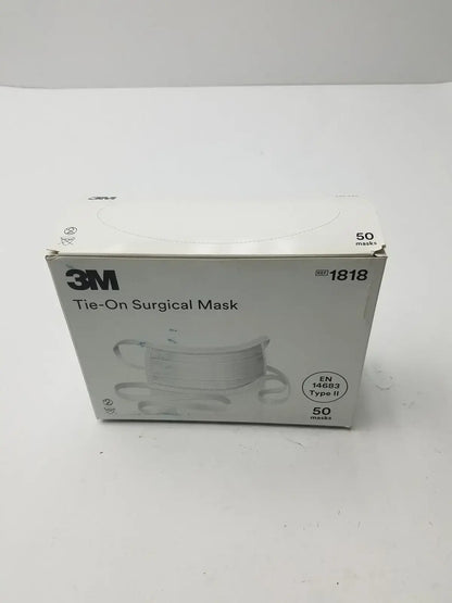 3M Tie-On Surgical Mask EN14683 Type II Blue 1818 Surgical Mask, second-hand product photo 2