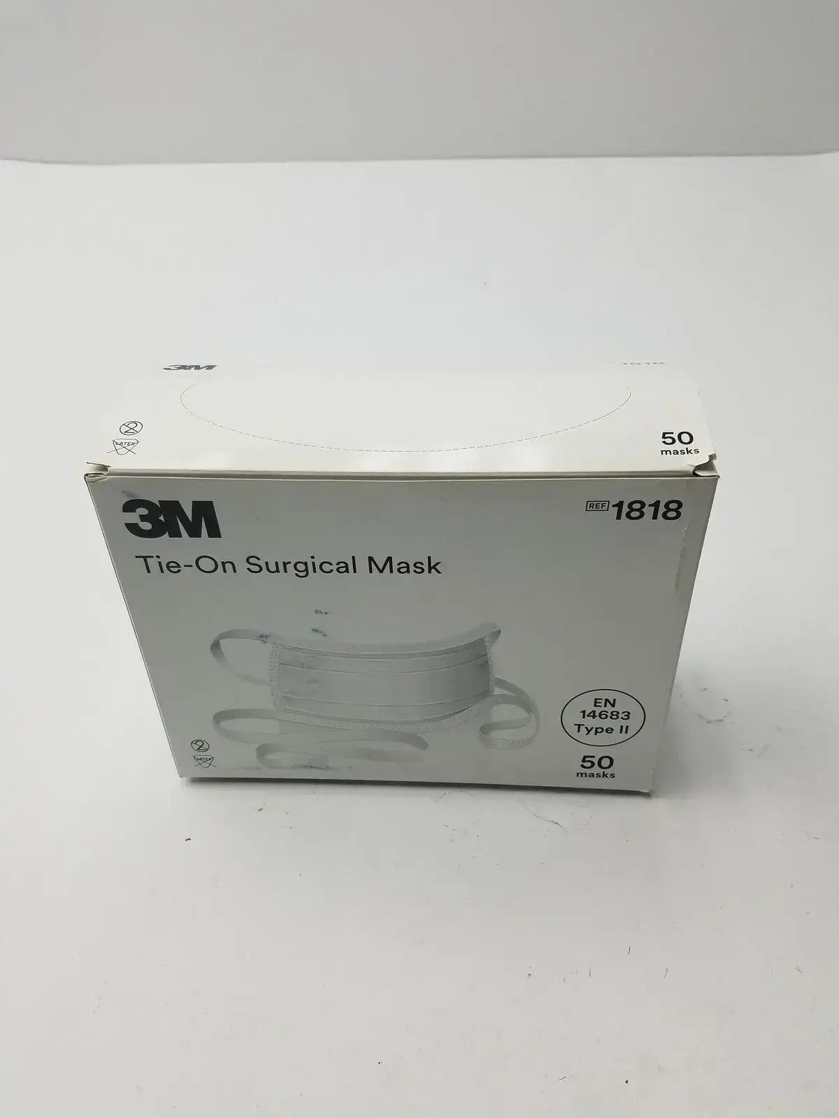 3M Tie-On Surgical Mask EN14683 Type II Blue 1818 Surgical Mask, second-hand product photo 2