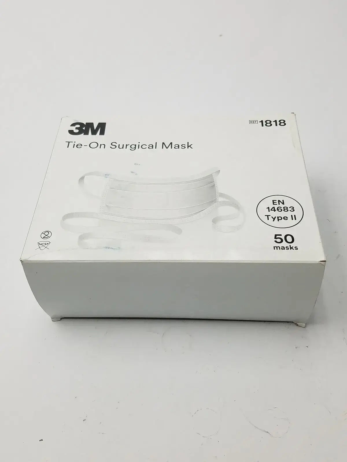 3M Tie-On Surgical Mask EN14683 Type II Blue 1818 Surgical Mask, second-hand product photo 1
