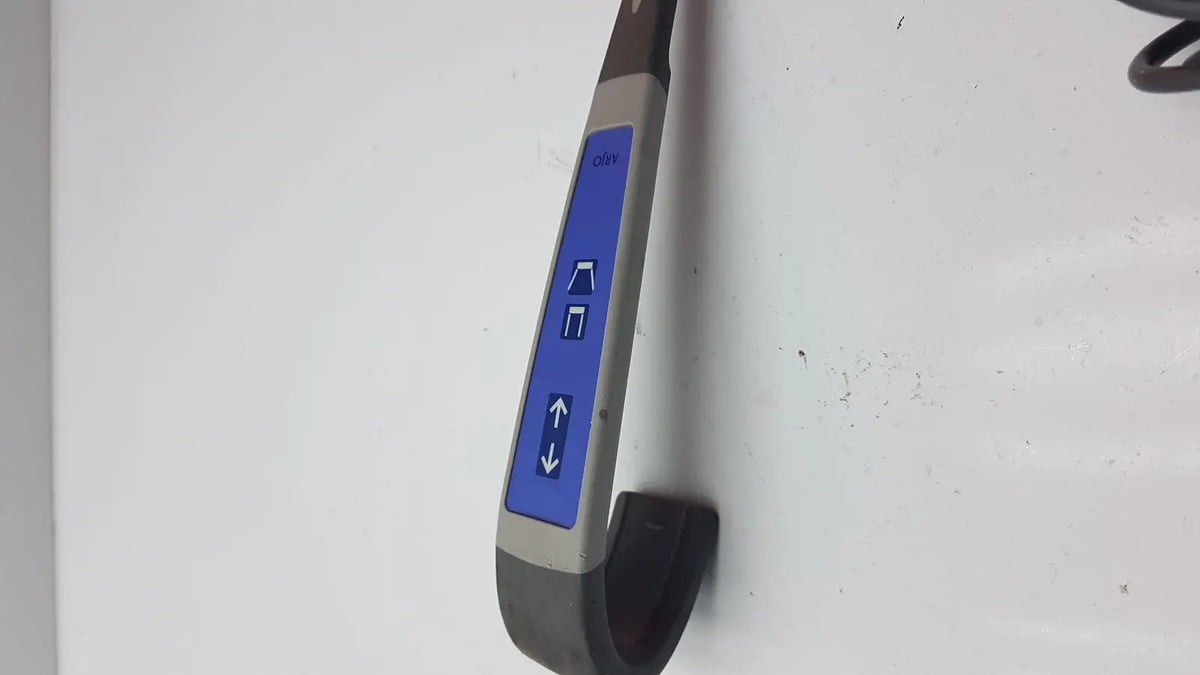 Gray and blue 4-button handset with directional buttons for arjo lift patient lift parts remote control