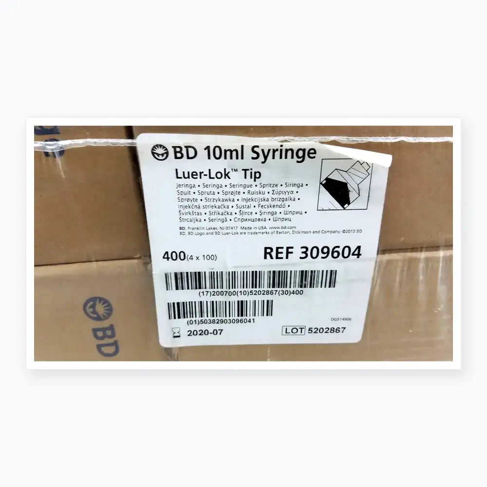 BD 400 (4x100) Piece BD 10ml Syriinge Luer Lok Tip Ref 309604 Syringes, second-hand product photo 2