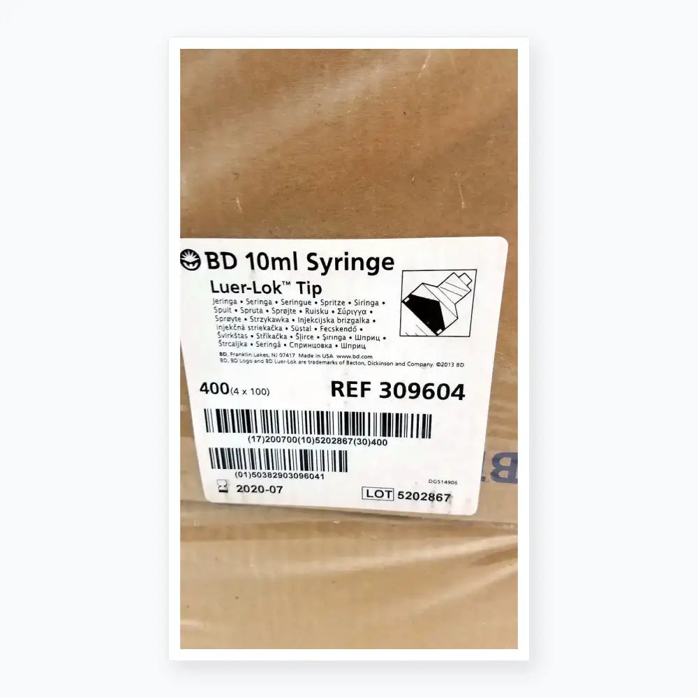 BD 400 (4x100) Piece BD 10ml Syriinge Luer Lok Tip Ref 309604 Syringes, second-hand product photo 8