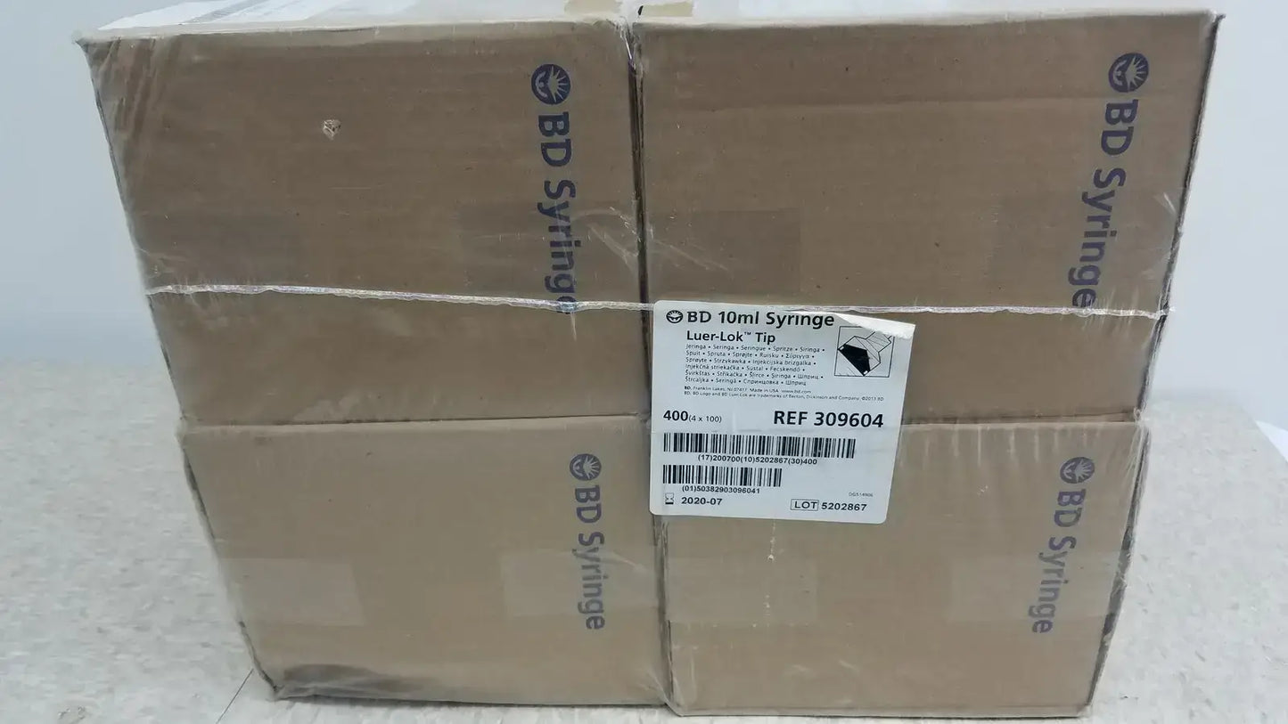 BD 400 (4x100) Piece BD 10ml Syriinge Luer Lok Tip Ref 309604 Syringes, new product photo 1