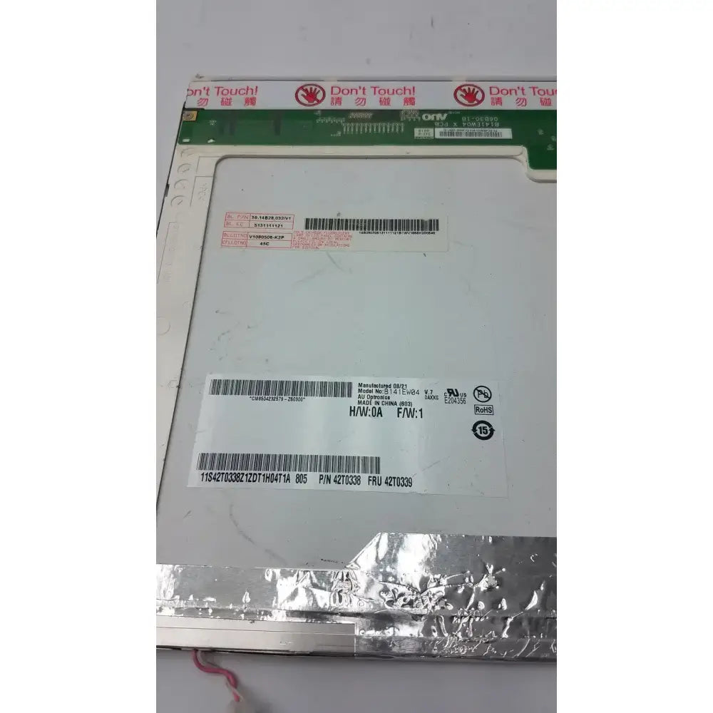 Generic 42T0595 B141EW04 V.7 14.1” WXGA LCD Screen for Lenovo ThinkPad T400 R400 Laptop LCD Screen, as-is (for parts) product photo 6