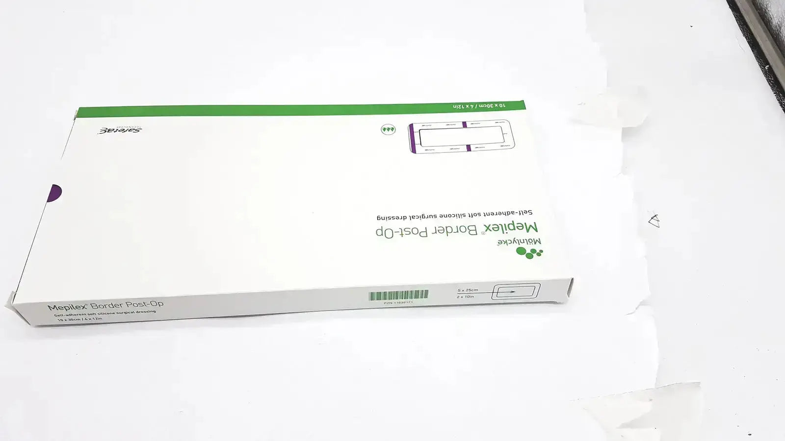 Mepliex 5 Pcs Mepliex Border Post-Op 4 x 12 inches Ref: 496605 Wound Dressing, new product photo 3