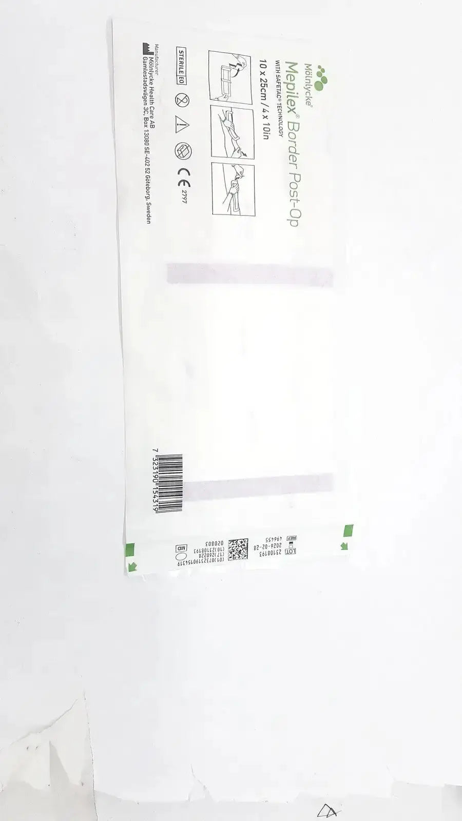 Mepliex 5 Pcs Mepliex Border Post-Op 4 x 12 inches Ref: 496605 Wound Dressing, second-hand product photo 6