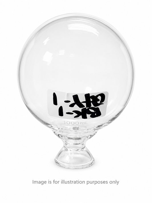 1000 mL Round Bottom Glass Flask – Single Neck Borosilicate Laboratory Vessel