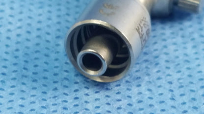 Silver 75u universal stopcock with threaded interior and engraved markings for fluid management in urology and laparoscopy