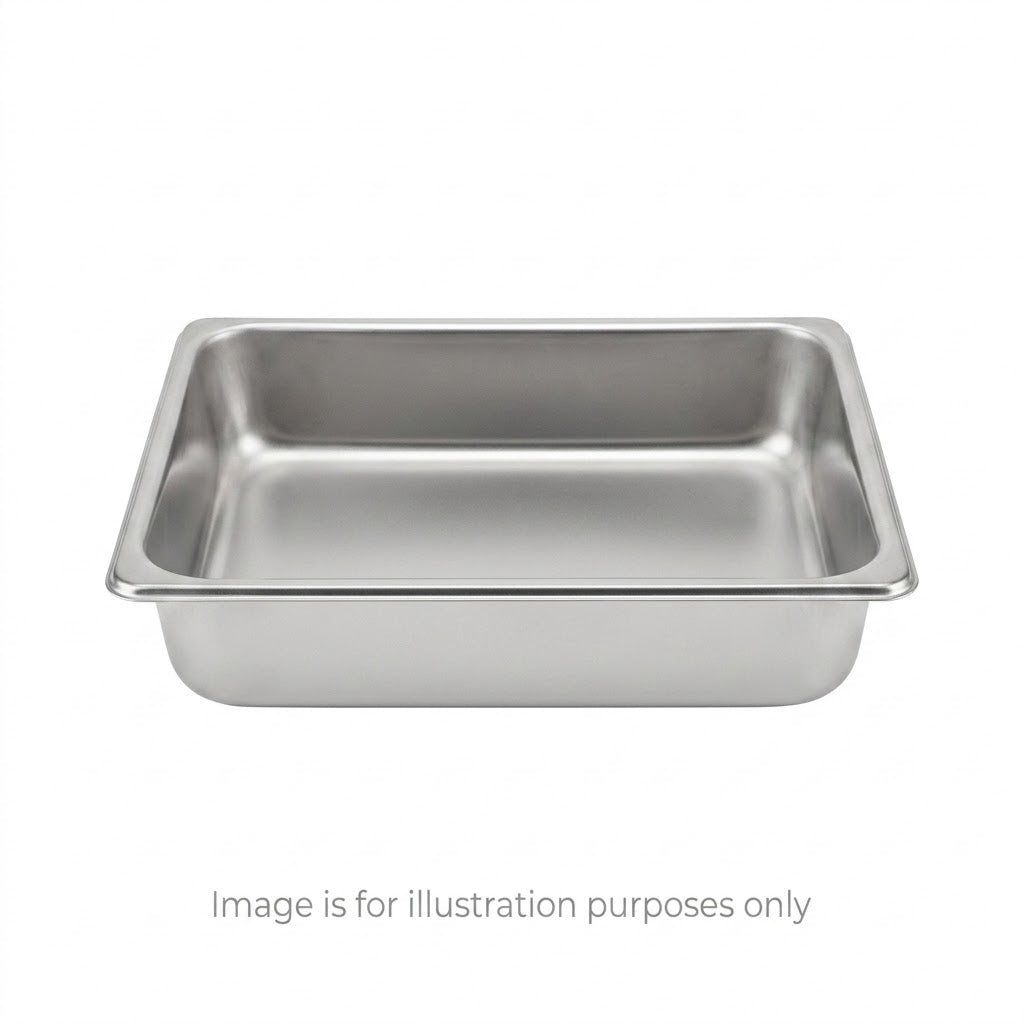 10’’ Stainless Steel Foodservice Pan – 2.5’’ Deep Steam Table Insert Used - Steam Table Pan