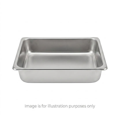 10’’ Stainless Steel Foodservice Pan – 2.5’’ Deep Steam Table Insert Used - Steam Table Pan