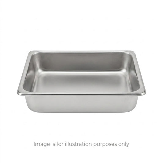 10" Stainless Steel Foodservice Pan – 2.5" Deep Steam Table Insert, Used