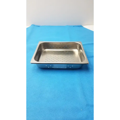 Unbranded 8/8 Stainless Steel Perforated Half Size Steam Table Pan Steam Table Pan, second-hand product photo 1