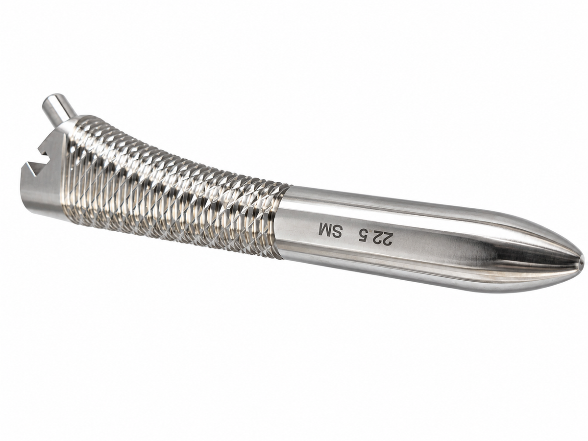 Orthopedic Femoral Compaction Broach Rasp Size 22.5 SM Hip Arthroplasty