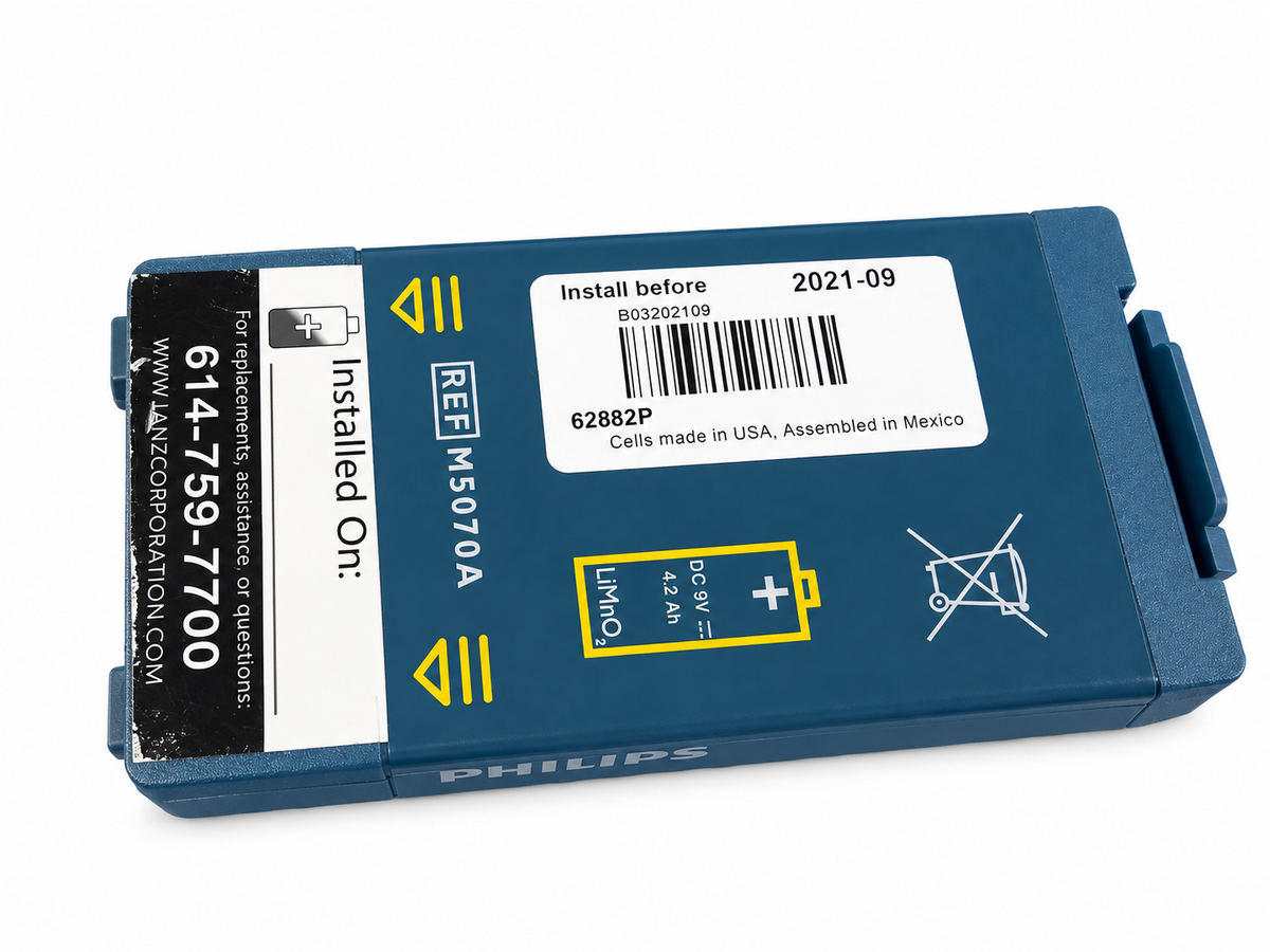Philips M5070A HeartStart AED Battery For FRx OnSite HS1 Home 9V LiMnO2