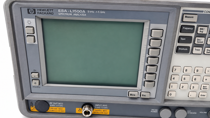 Hewlett Packard ESA-L1500A Portable Spectrum Analyzer 9 kHz -1.5 GHz