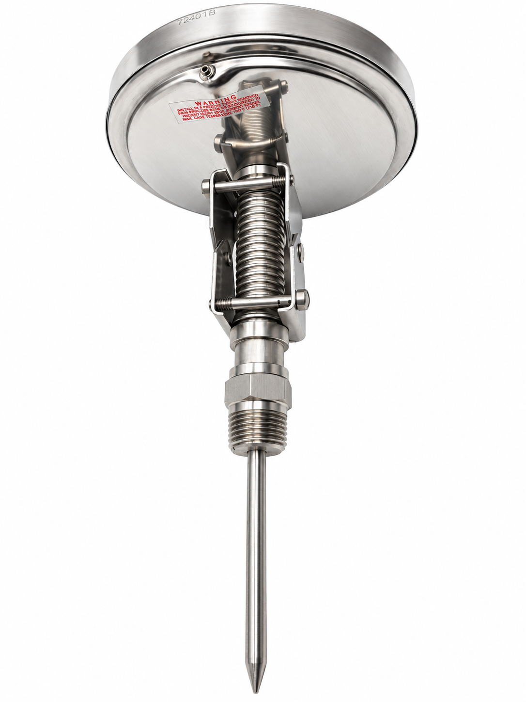 Tel-Tru Stainless Steel Analog Bimetal Thermometer 30-120°F