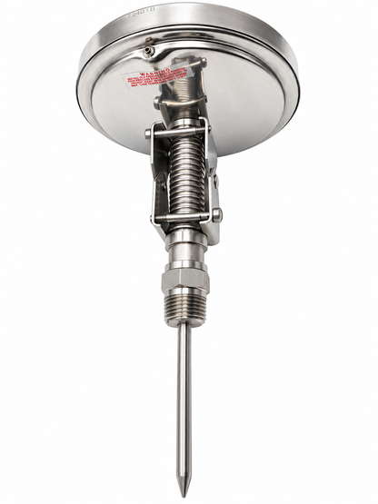 Tel-Tru Stainless Steel Analog Bimetal Thermometer 30-120°F