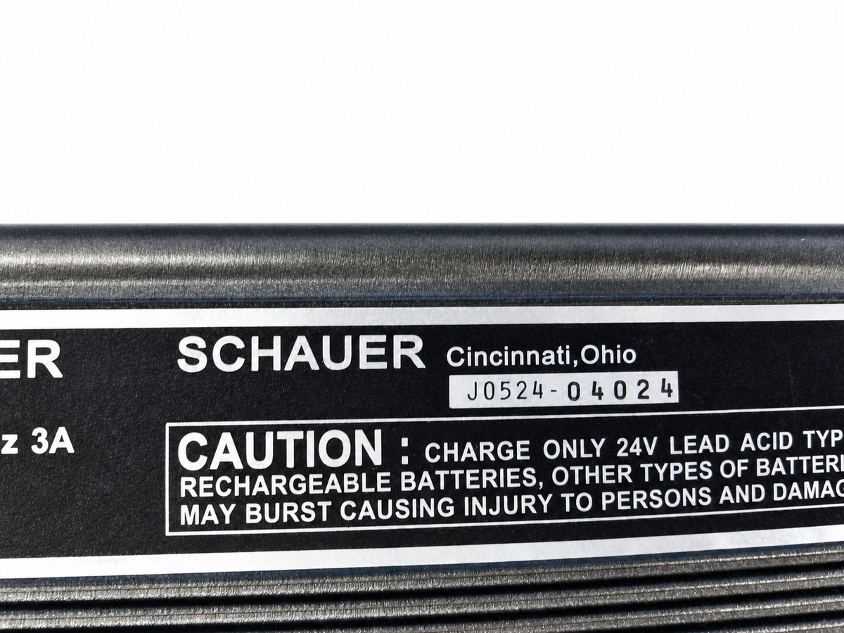 Schauer JAC0524 Battery Charger With XLR Connector 24V DC 5A 50/60Hz