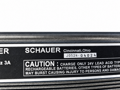 Schauer JAC0524 Battery Charger With XLR Connector 24V DC 5A 50/60Hz