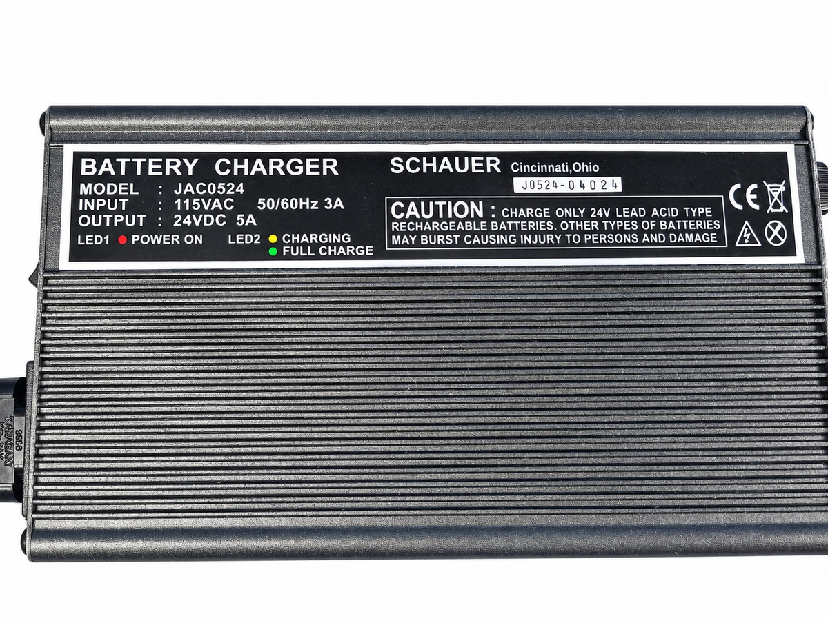Schauer JAC0524 Battery Charger With XLR Connector 24V DC 5A 50/60Hz