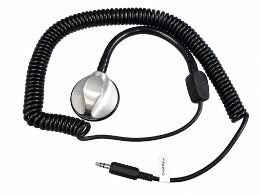 Telephonic Stethoscope Diaphragm Drum Piece With Coiled Audio Cable