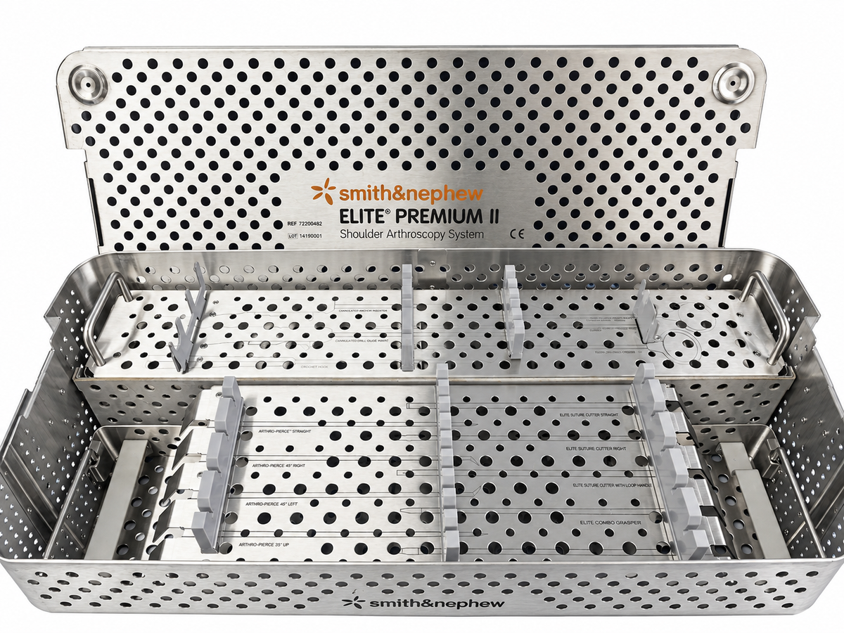 Smith & Nephew Elite Premium II Shoulder Arthroscopy System Sterilization Case Ref 72202042