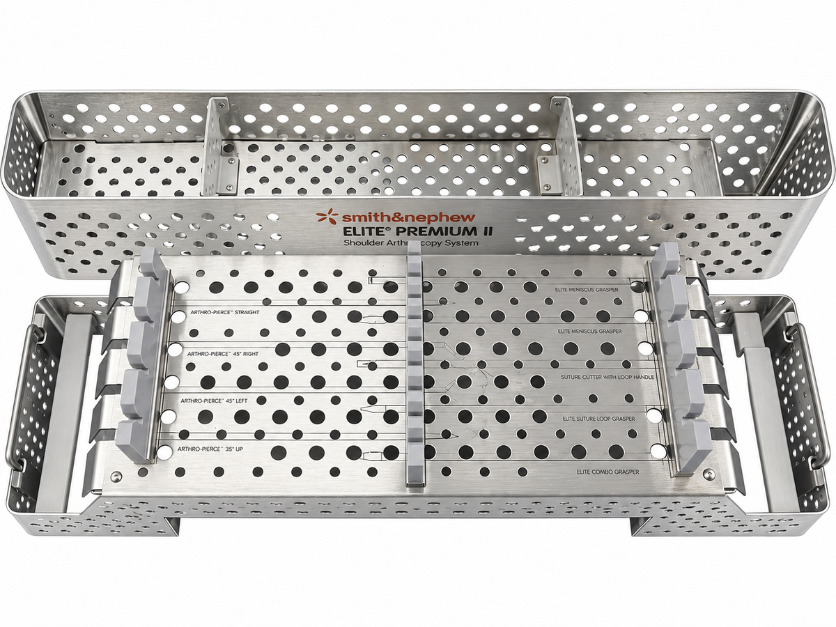 Smith & Nephew Elite Premium II Shoulder Arthroscopy System Sterilization Case Ref 72202042
