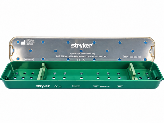 Stryker 233-032-108 Laparoscope Sterilization Tray Surgical Instrument Case