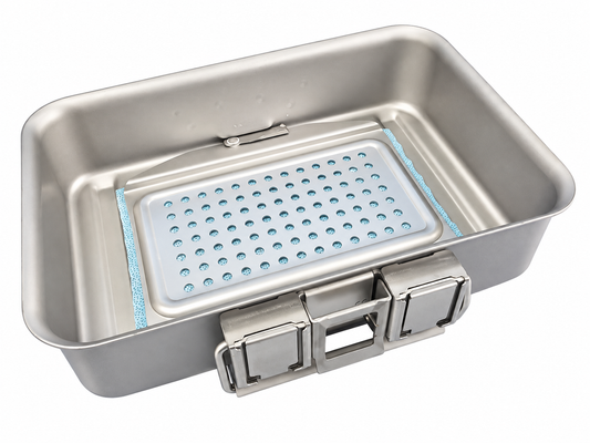 V.Mueller Genesis Sterilization Container With Instrument Basket & Silicone Mat