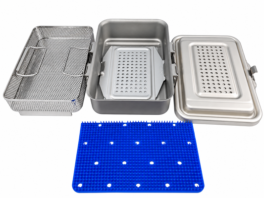 V.Mueller Genesis Sterilization Container With Basket & Silicone Mat