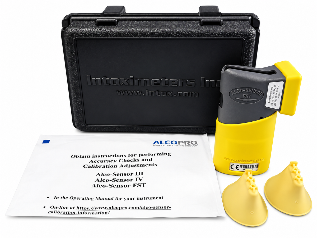 Intoximeters Alco Sensor FST Portable Alcohol Test Breathalyzer With Case