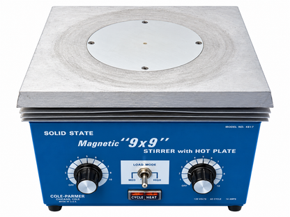 Cole-Parmer 4817 Solid State Magnetic 9″X9″ Stirrer With Hot Plate