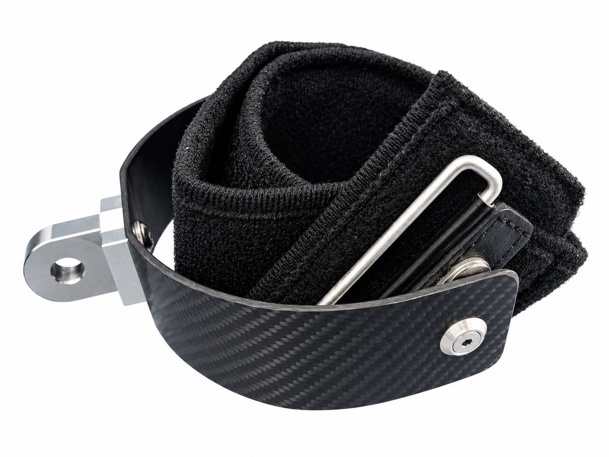 Lot of 3 Carbon Fiber Surgical Positioning Cuffs With Clevis Mounts 6R 7L 6L