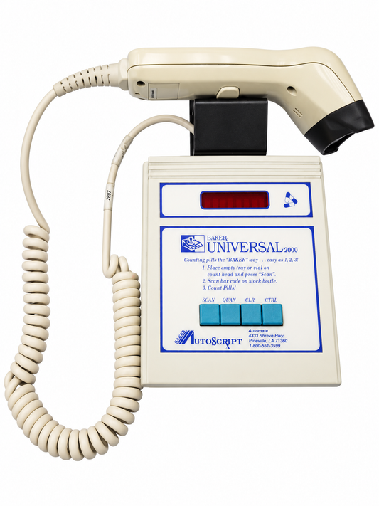 Baker Universal 2000 Pill Counting And Barcode Scanning System S/N 10490